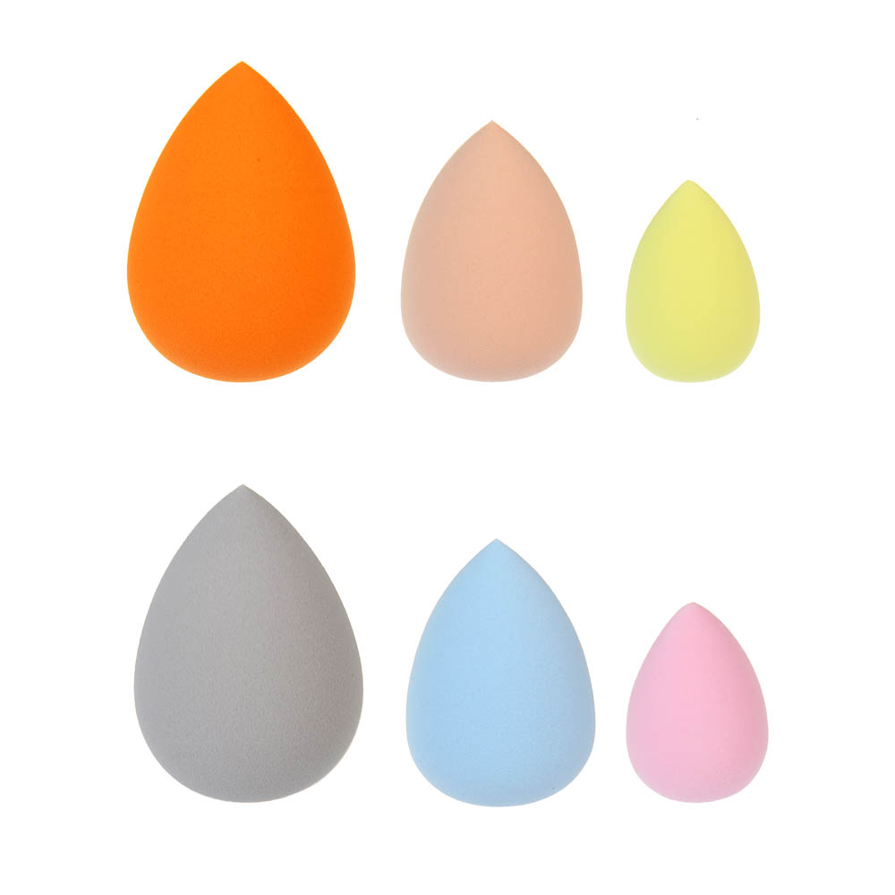 Спонжи косметические 3 шт в zip-пакете тм ЮНИLOOK , полиуретан, 6х4/4,5х3/3х2см, ВЗ24-52 - #2