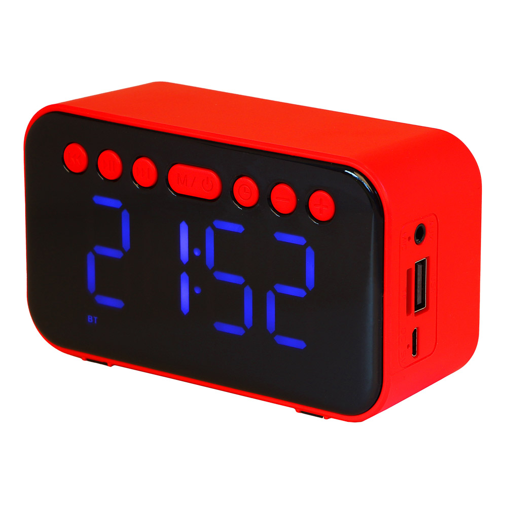 Будильник электронный, с 14х6,8х4см, (радио, блютус), пластик - #1