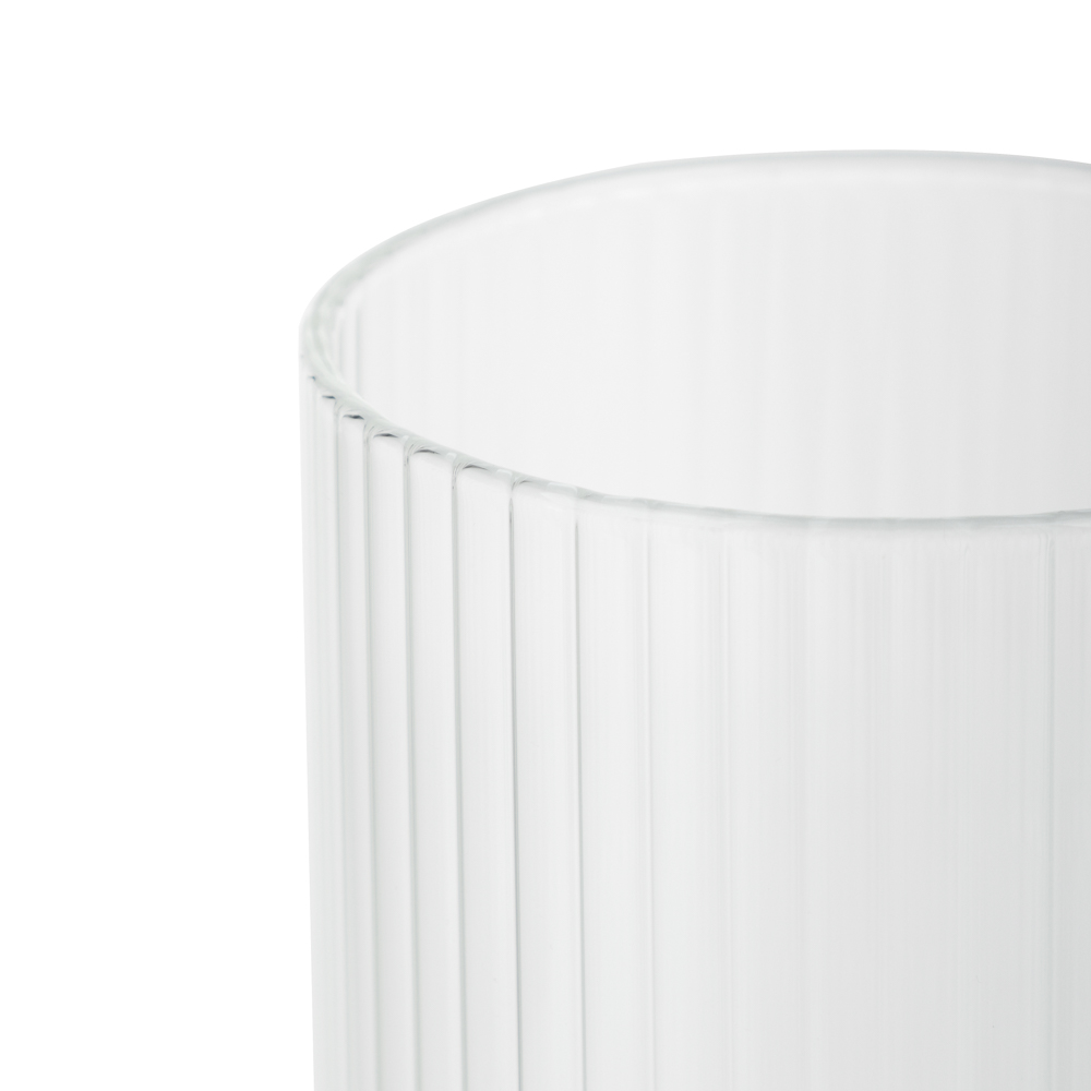 Стакан тм MILLIMI Симпл, 300мл, стекло, рифленый - #2