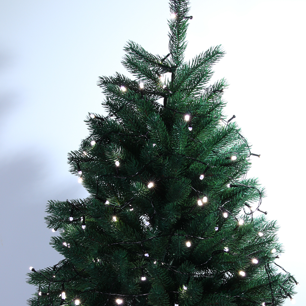 СНОУ БУМ Гирлянда эл. вьюн 20м, 200LED, белый, 8 режимов, ПВХ черный, 220В - #12