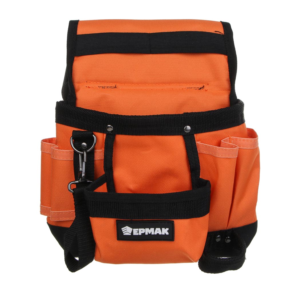 ЕРМАК Сумка-пояс одинарная, держатель для молотка, 6 карманов, 29x24см - #2