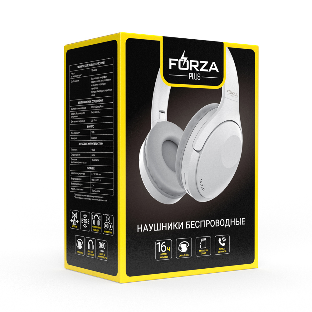 FORZA Наушники беспроводные полноразмерные SoundPulse, 360мАч, BT5.3 - #2