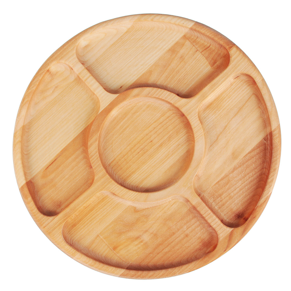 Менажница круглая 5 секций, d28х1,8см, береза - #1