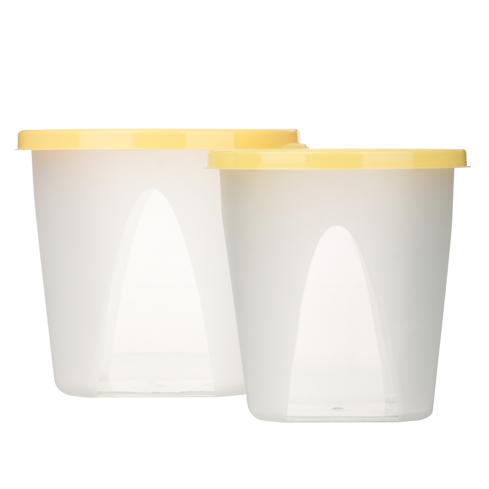 Ботаника Набор контейнеров круглых 0,6л+1,0л, пластик, 3 цвета - #3