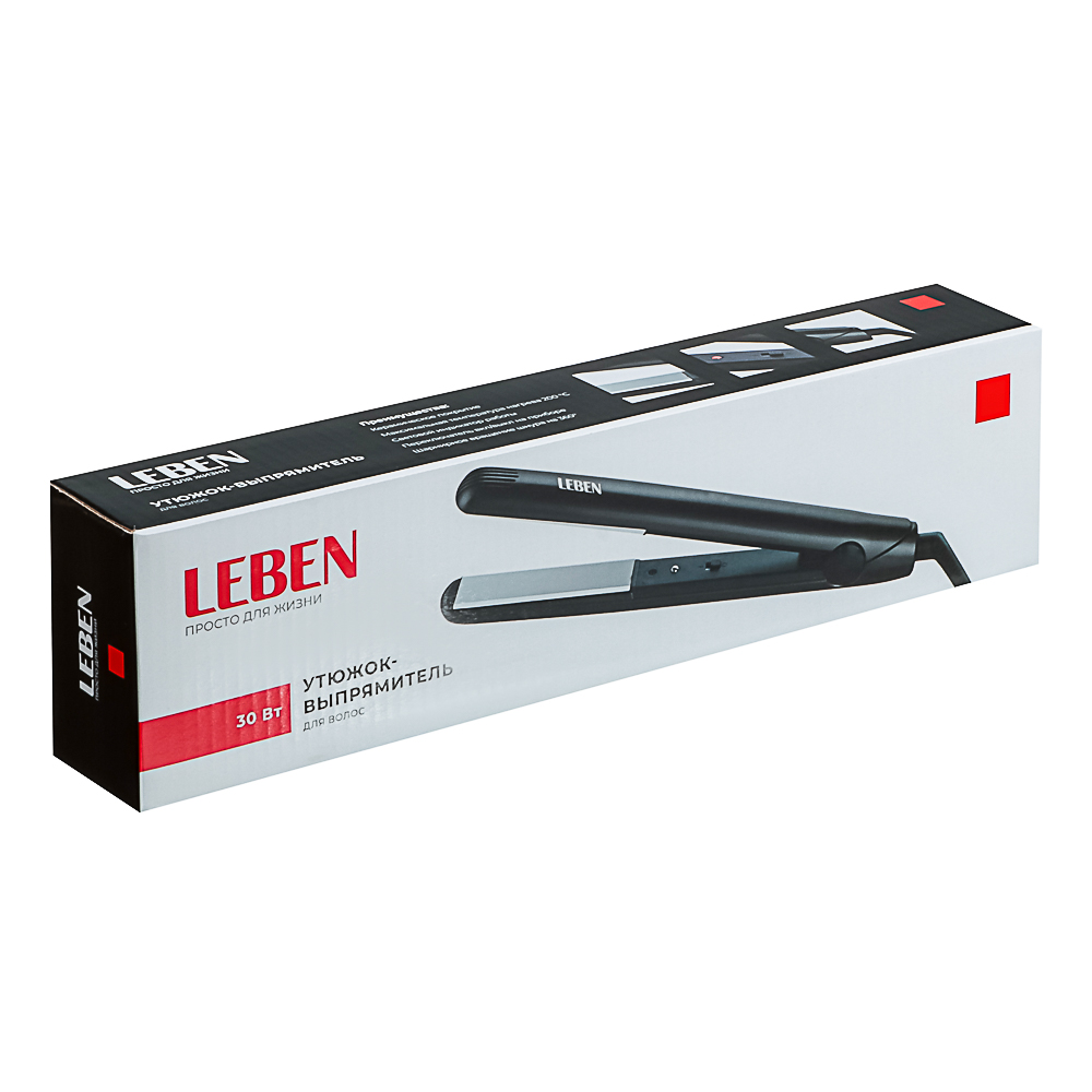 LEBEN Утюжок-выпрямитель для волос, 30Вт, нагрев 200гр.С - #8
