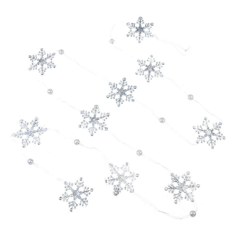 СНОУ БУМ Подвеска декоративная со снежинками, 200 см, акрил, 2 цвета - #3
