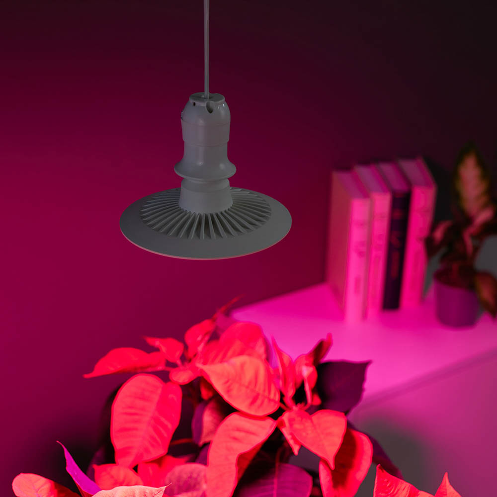 INBLOOM Лампа светодиодная для растений 72LED фиолетовый, 13x8см, E27, 15Вт, 220В, пластик - #6