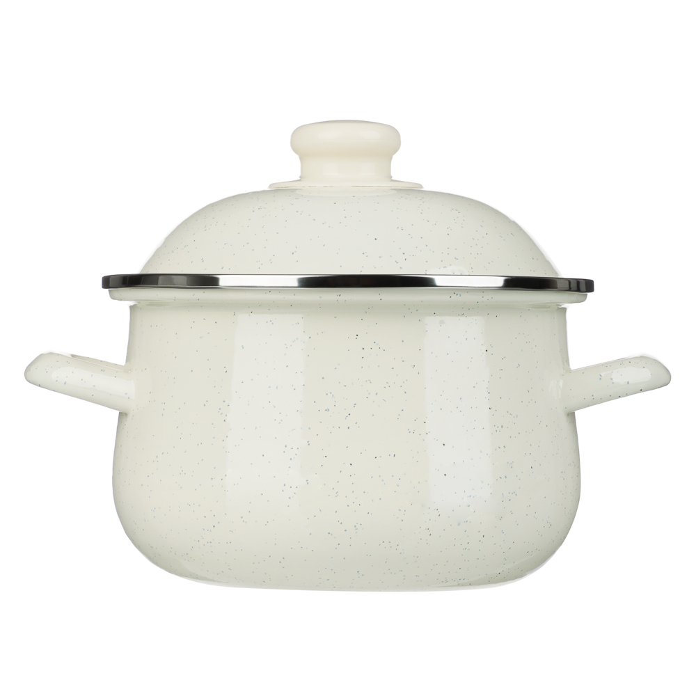 Кастрюля эмалированная VETTA Айвори, 18см, 2л, индукция - #1