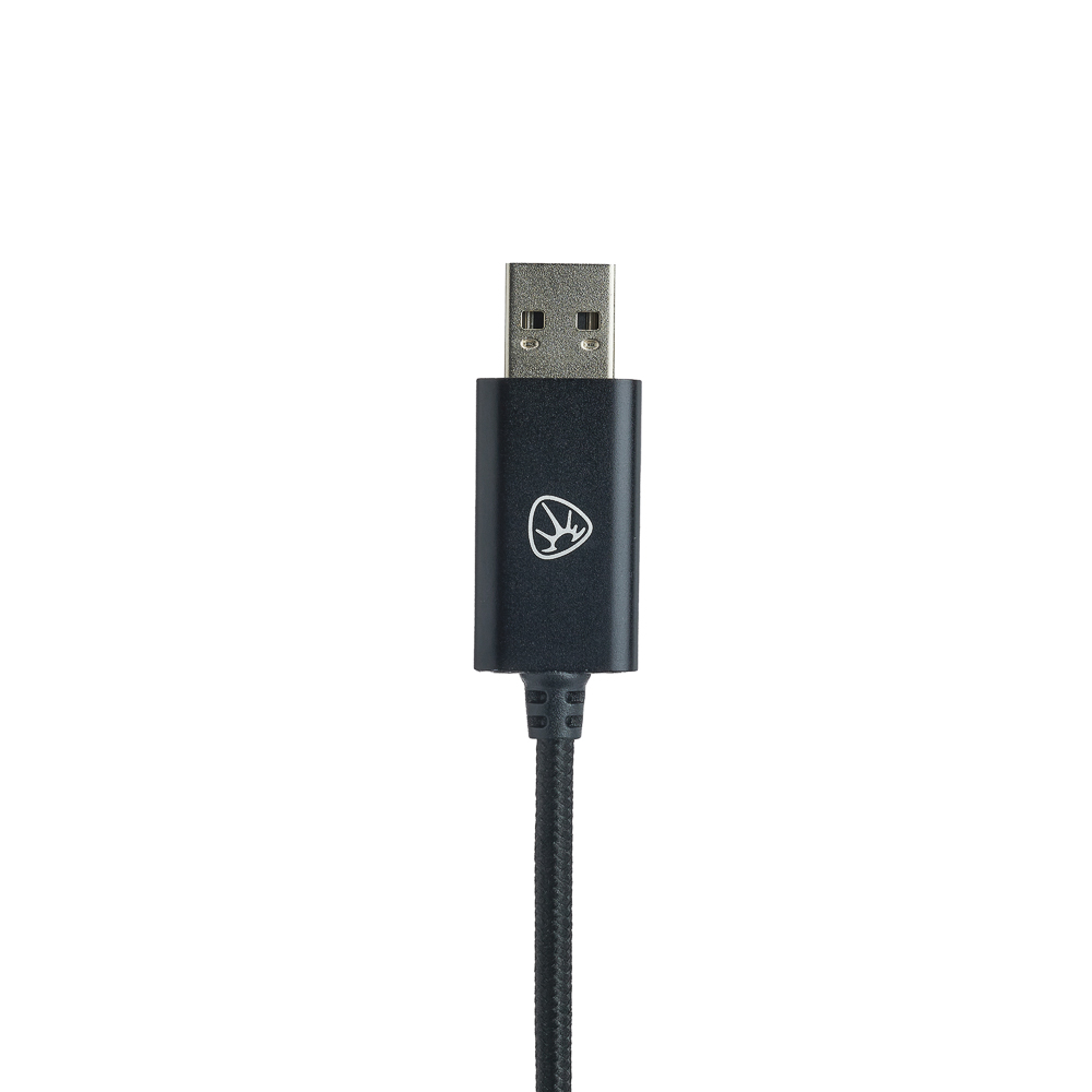 BY Наушники проводные с микрофоном игровые USB 3,2 м, автоподвес, красная подсветка - #12