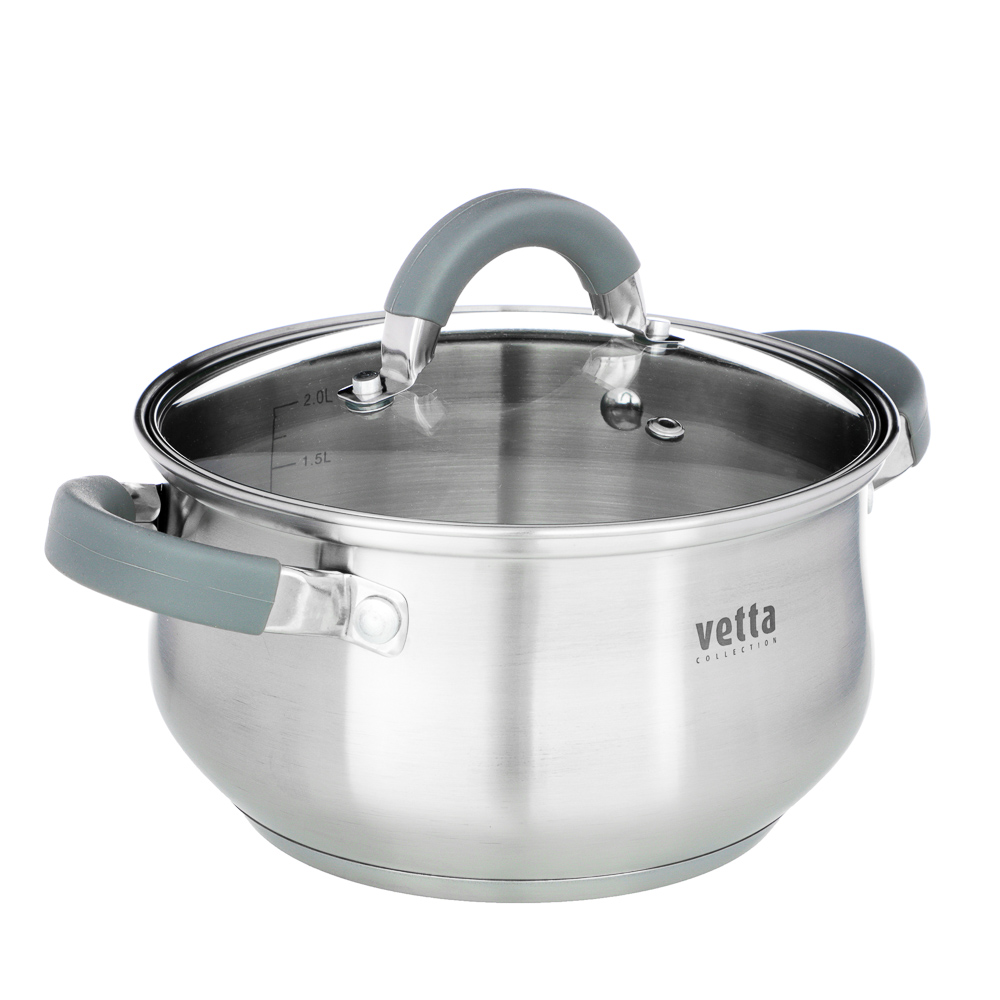 VETTA Вена Кастрюля 18х10,5см. 2,6л. со стекл. крышкой, индукция - #2