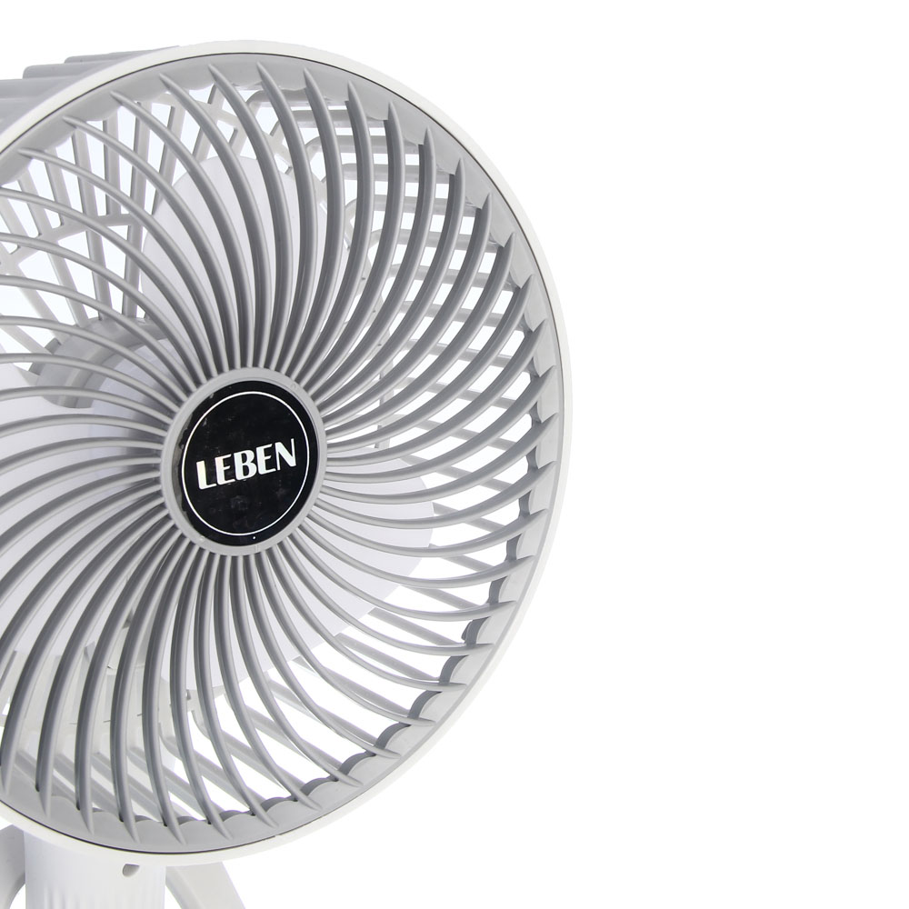 Вентилятор настольный тм LEBEN 3.7в/300мАч, диаметр лопастей 16см, USB-кабель, белый - #7