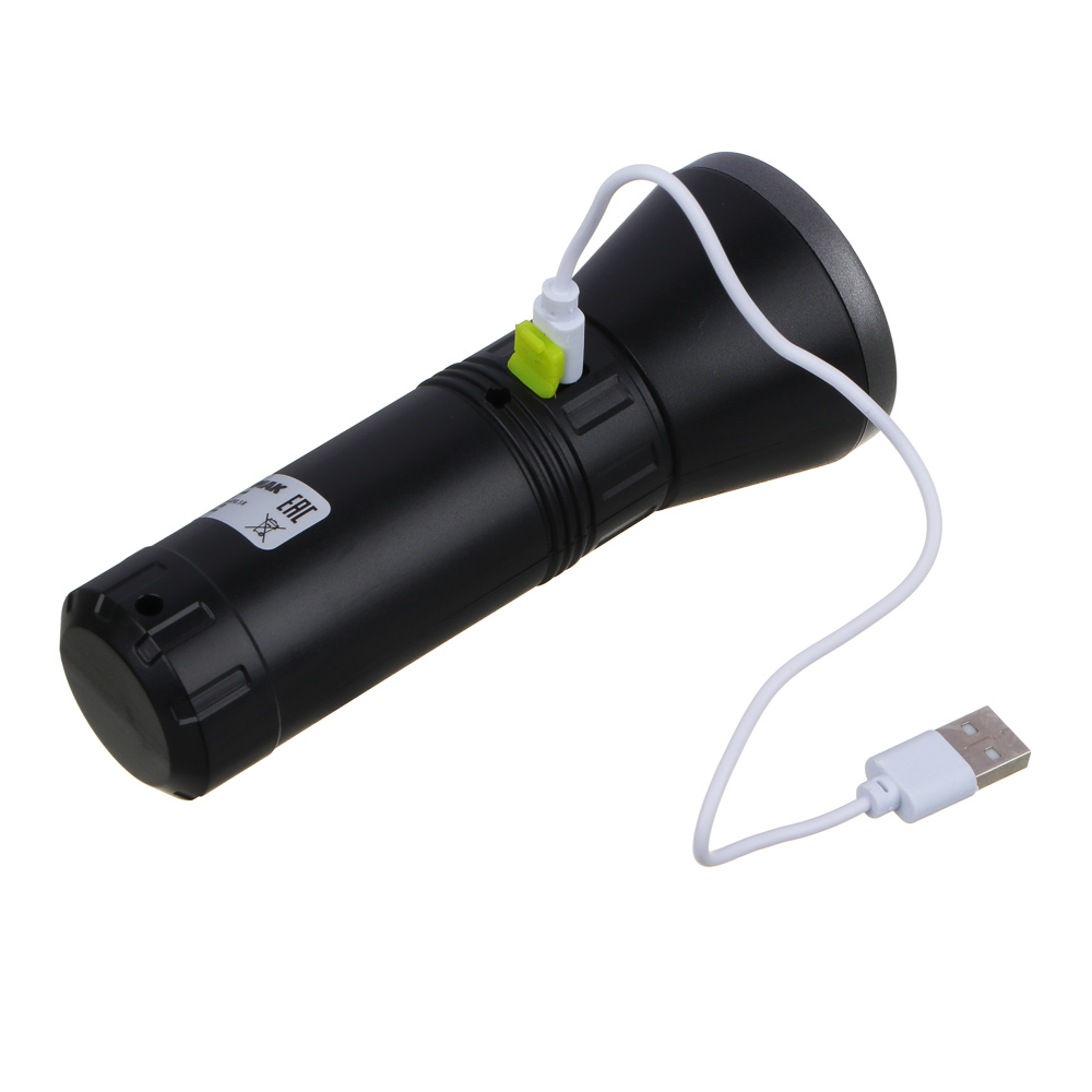 Фонарь ручной тм ЕРМАК, LED+COB, 4 режима, 1200мАч, 5,8х14,8см - #7