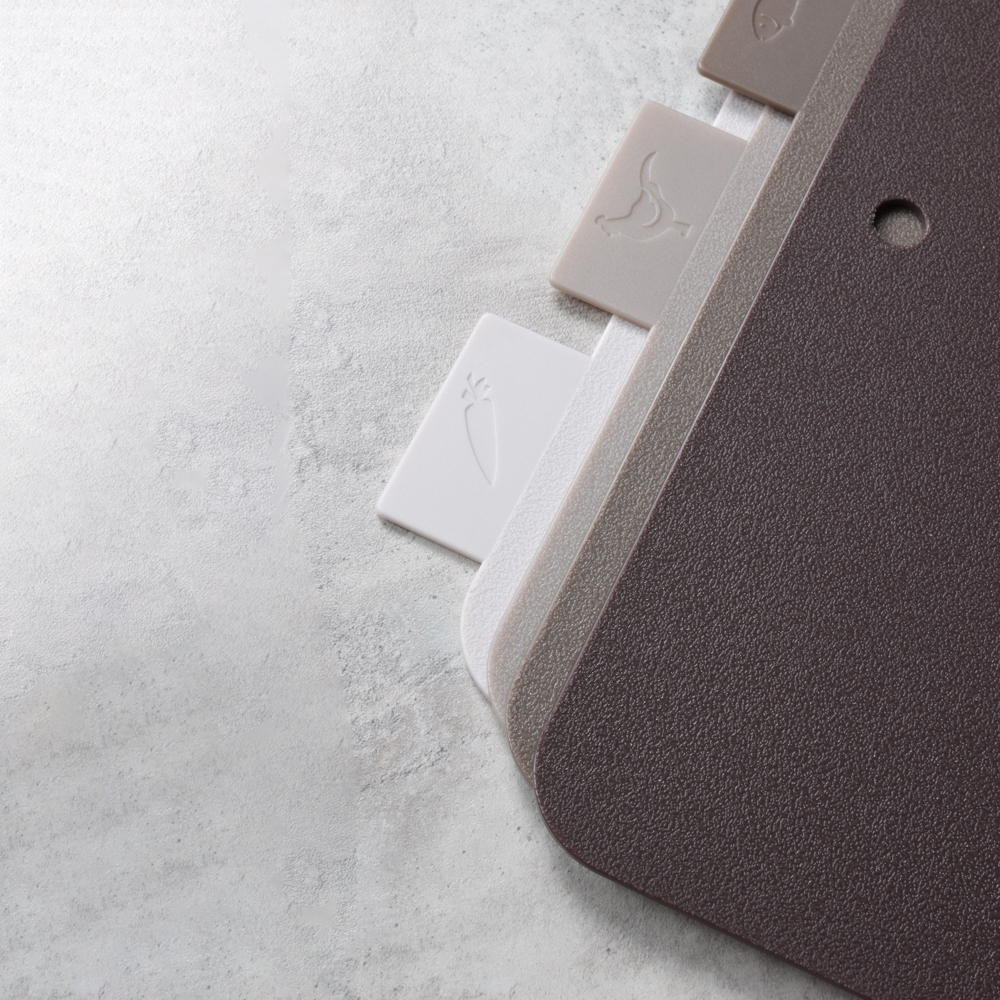 SATOSHI Набор досок разделочных на подставке 5пр 30х24х0,2см, пластик - #14