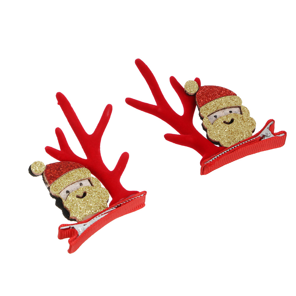 Заколка для волос 2 шт, тм ЮНИLOOK, 7-4,8см, металл, полимер, 6 дизайнов, #2 - #2