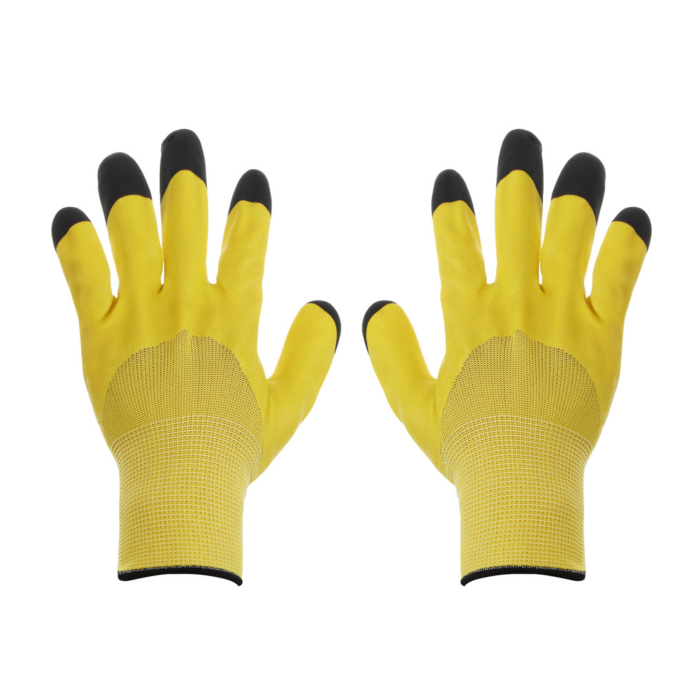 INBLOOM Перчатки садовые, вспененный латексный двойной полуоблив, полиэстер, р.9, 25см, 55г - #2