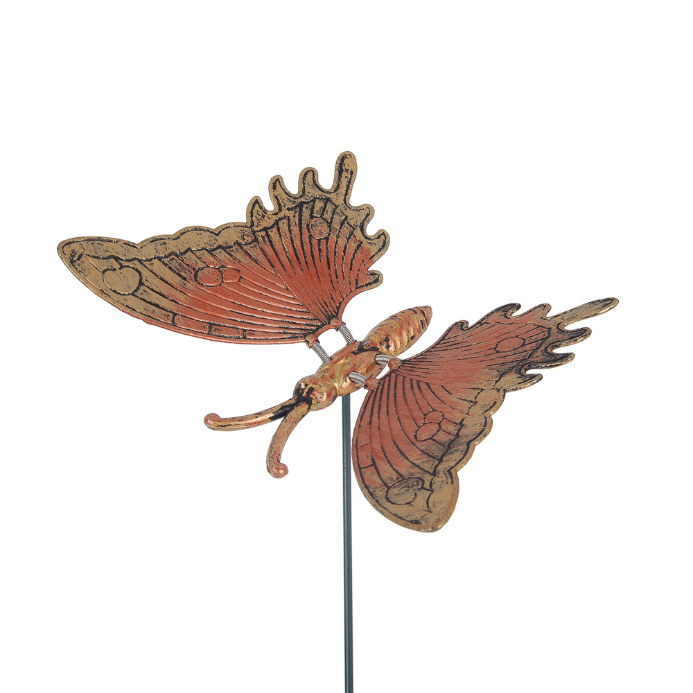 Фигурка на стержне "Бабочка" тм INBLOOM, 13х10х60см, пластик, металл - #3