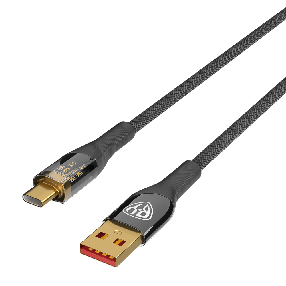 BY Кабель для зарядки Space Cable Techno Type-C, 1 м, 3А, Быстрая зарядка  QC3.0, черный купить с выгодой в Галамарт