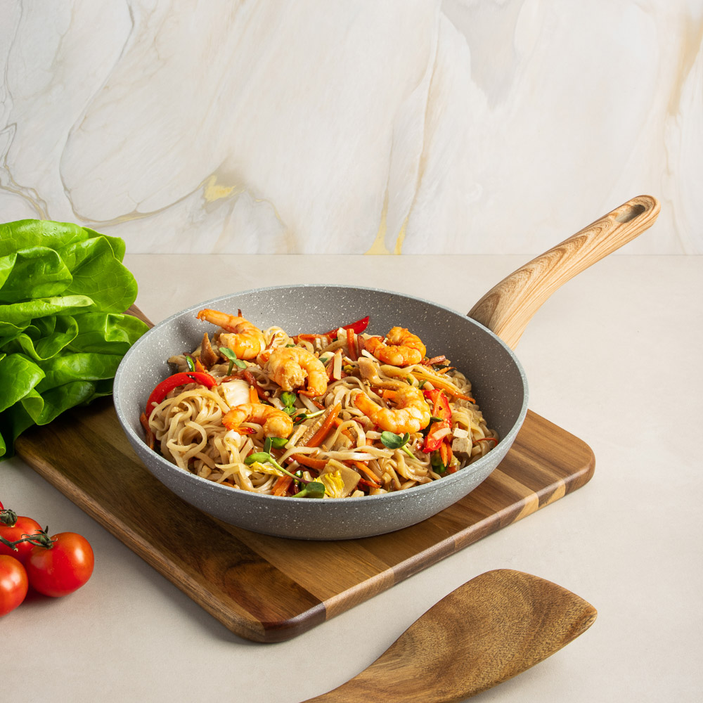 SATOSHI Берг Сковорода литая d26см, антипригарное покрытие Мрамор, индукция - #10