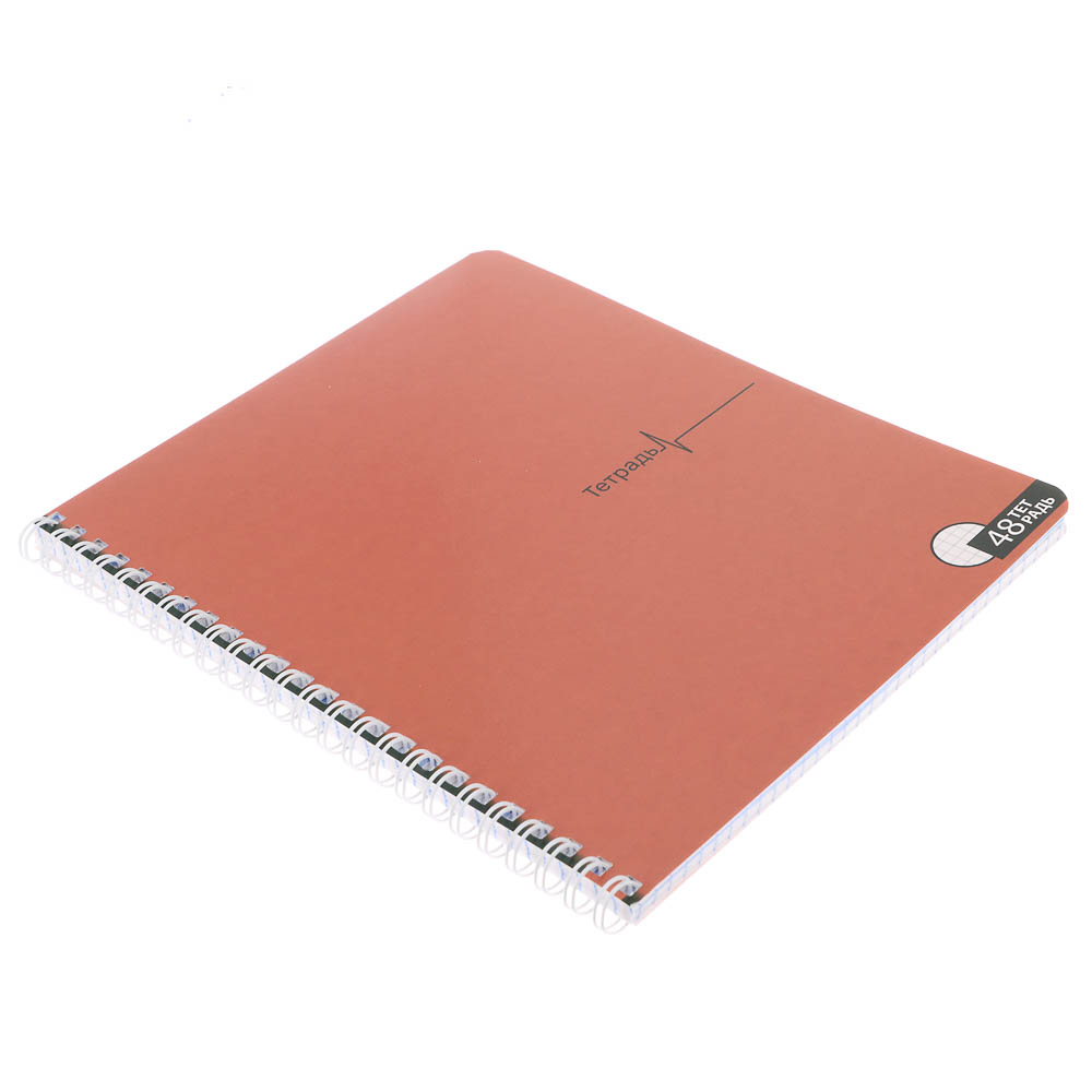 ClipStudio Тетрадь общая 48 л. в клетку, блок офсет, обложка картон, спираль "Однотонная" 3 диз. - #3