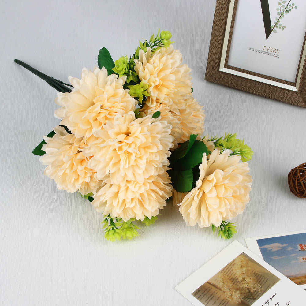 Букет искусственных цветов, пластик, в виде георгин, 10 цветков, арт 05 - #4