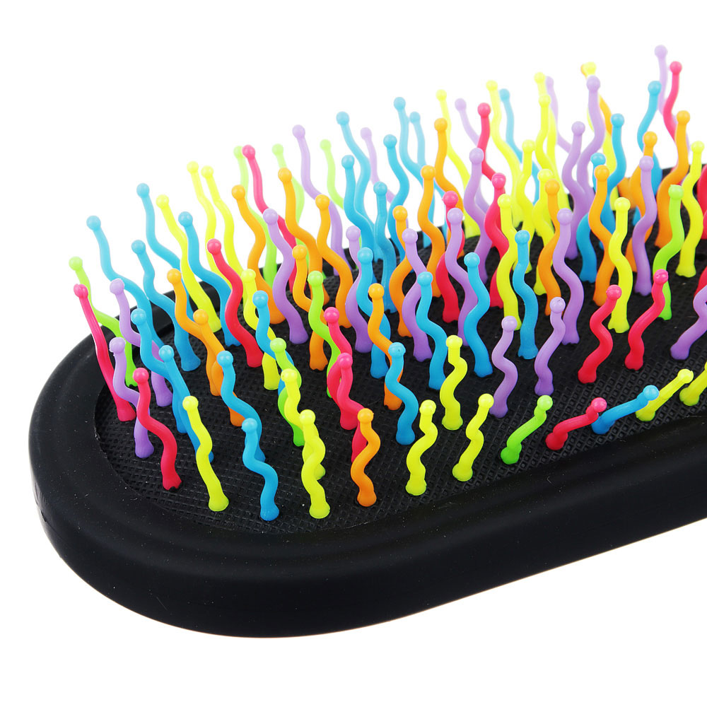 Массажная расческа ЮниLook "Радуга", цветные зубчики, 23,5х6 см - #3
