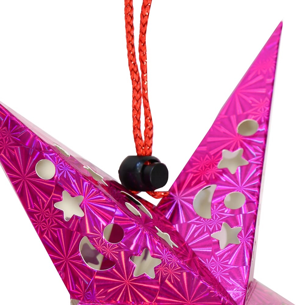 СНОУ БУМ Звезда 5-конечная 30 см, бумага, розовый - #3