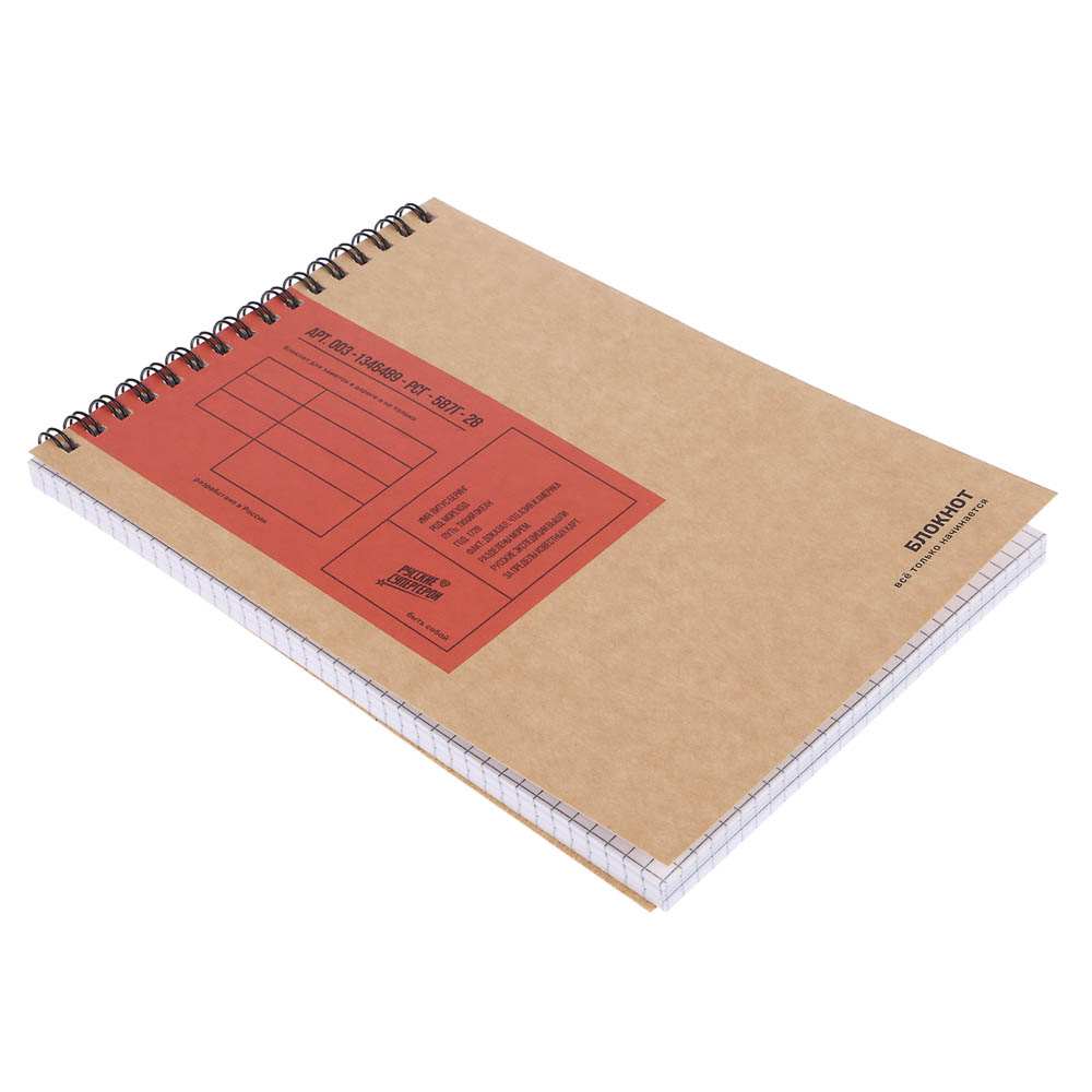 Блокнот Русские Супергерои, формат А5, 80 листов, клетка, мягкий переплет, спираль, в ассортим. - #11