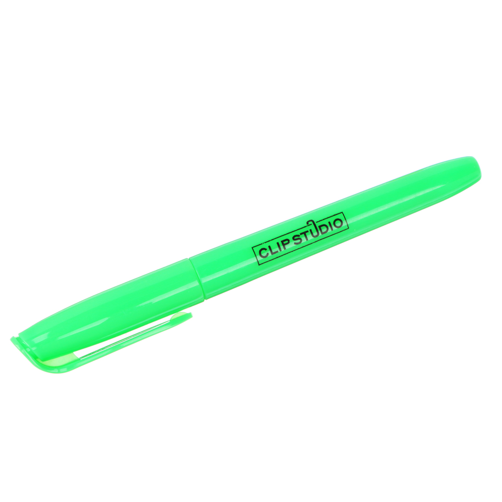 Маркер-выделитель зеленый, скошенный наконечник, линия 4мм - #1
