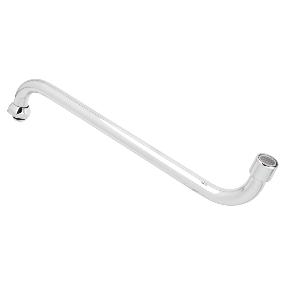 Излив смесителя для ванны, круглый S-образный, 30см, нерж. сталь - #3