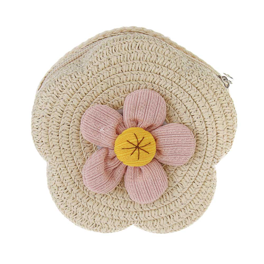 Сумка плетенная с декором на длинном ремне, тм ЮL, 11-12x6 см, папирус, полиэстер - #3