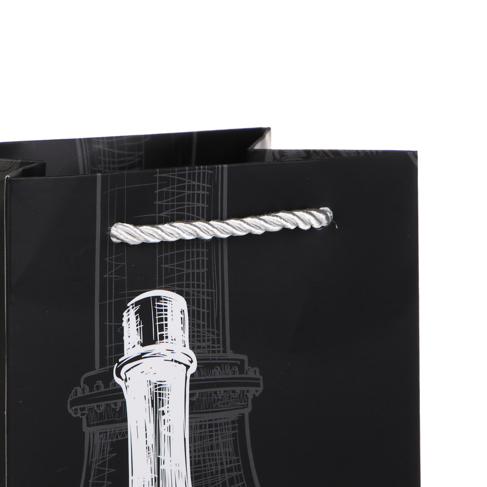 Пакет подарочный бумажный тм LADECOR, 12x9x35 см, для бутылок арт 1, 6 дизайнов - #3