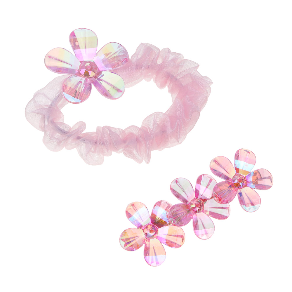 ЮНИLOOK Детские аксессуары для волос: резинка и заколка, d6см, 5,5/6 см, металл, ПЭ, пластик, 2 диз. - #9