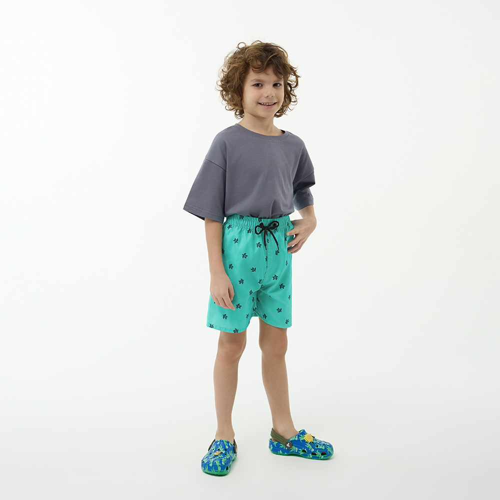 GALANTE Шорты купальные для мальчиков, 100% полиэстер, р. 110-116, цв.бирюзовый - #7