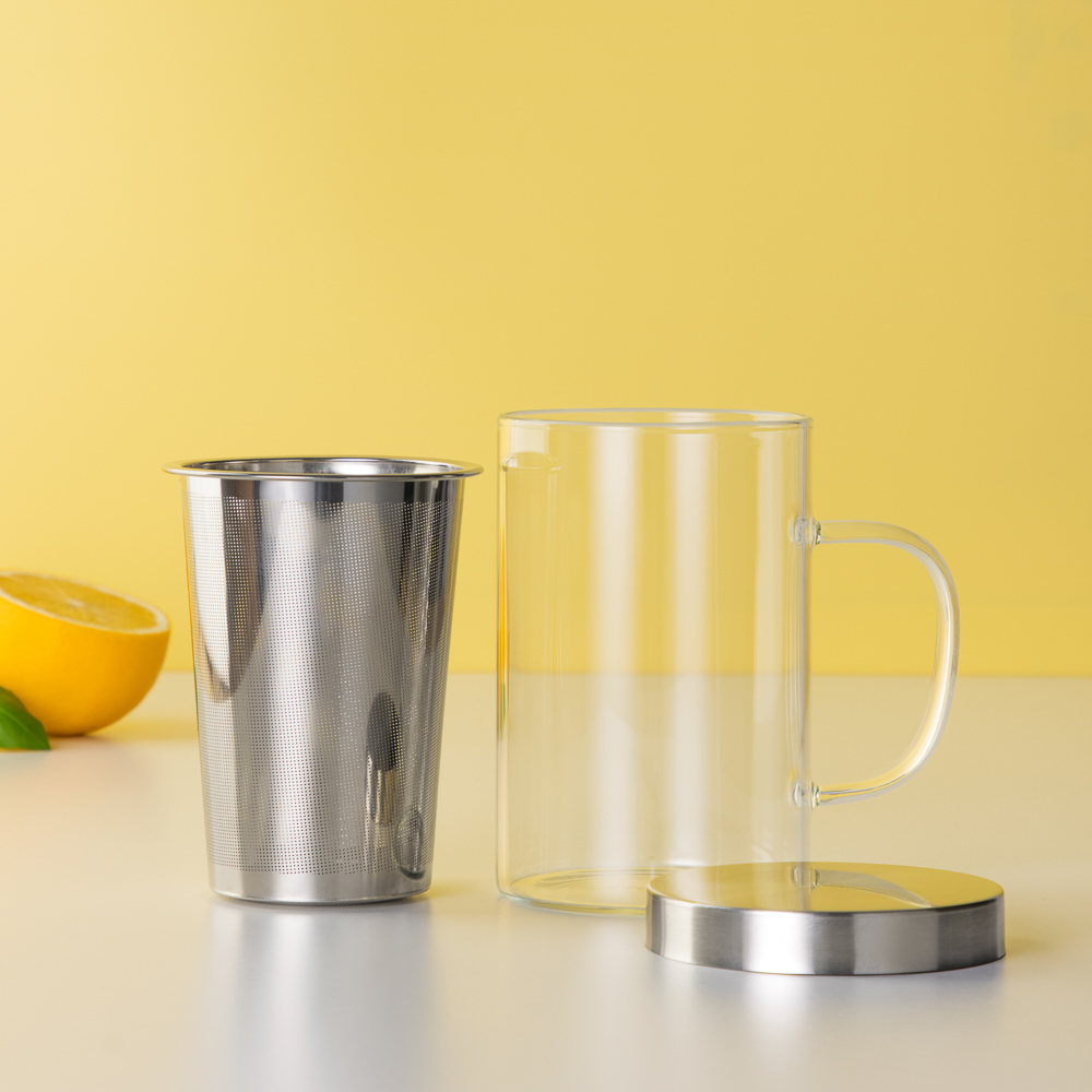 SATOSHI Кружка заварочная, 450мл, стекло, нерж. сталь - #13