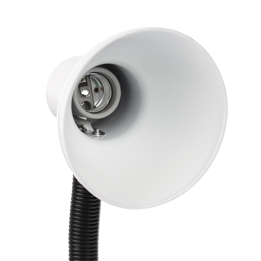 FORZA Лампа настольная, Е27, 28см, 40Вт, 220В, с выключателем, шнур 75 см, белый - #6