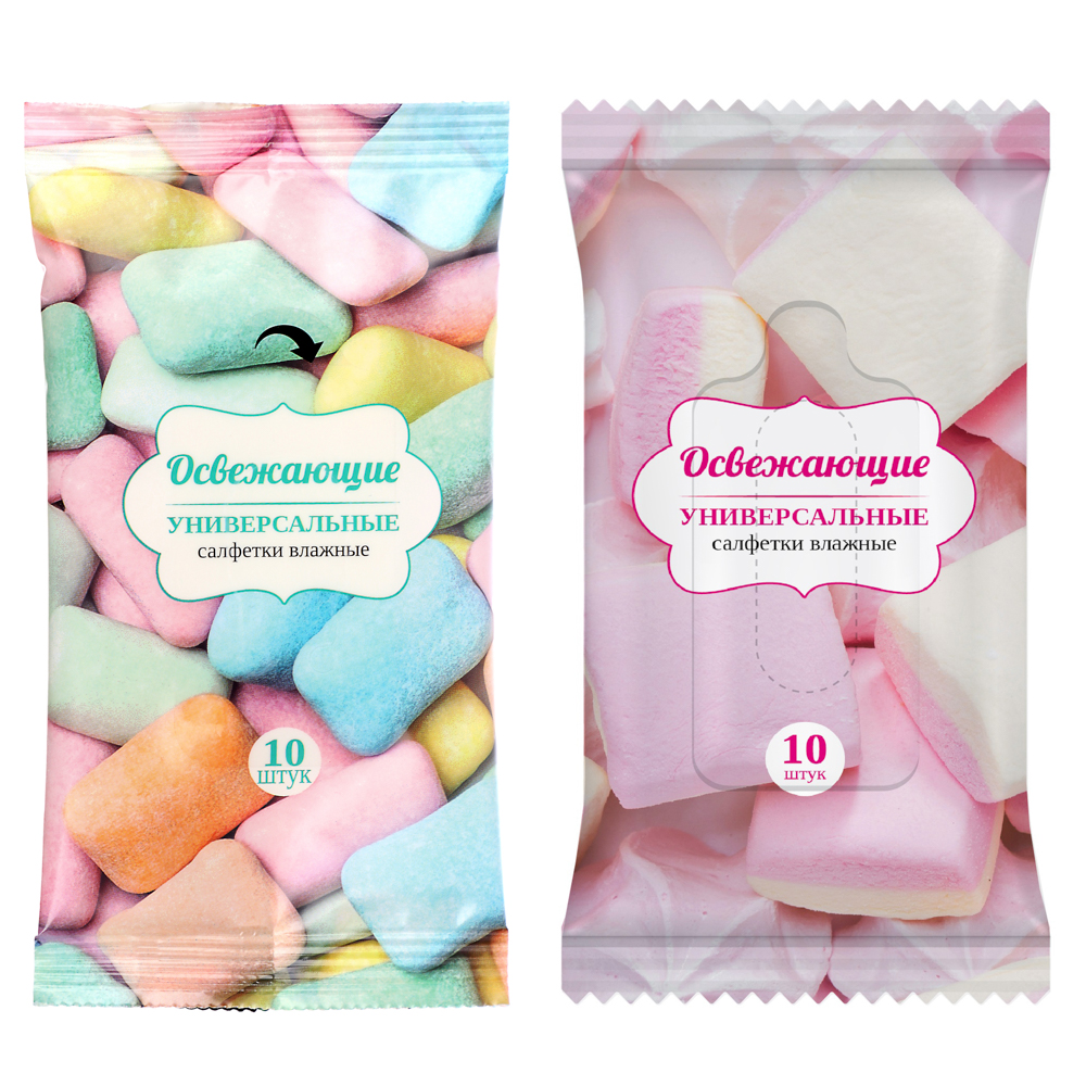 Салфетки влажные универсальные освежающие, 10 шт - #1