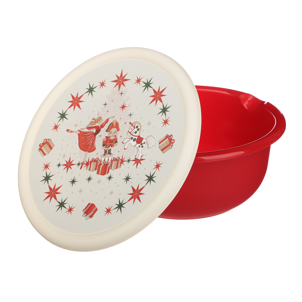 Щелкунчик Миска с крышкой 2,1л, пластик - #4