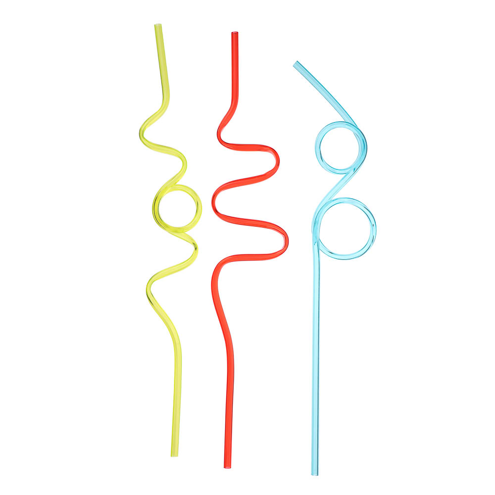 Трубочки для напитков тм Fntastic 5шт, "Крэйзи", фигурные, цветные, 25см - #3