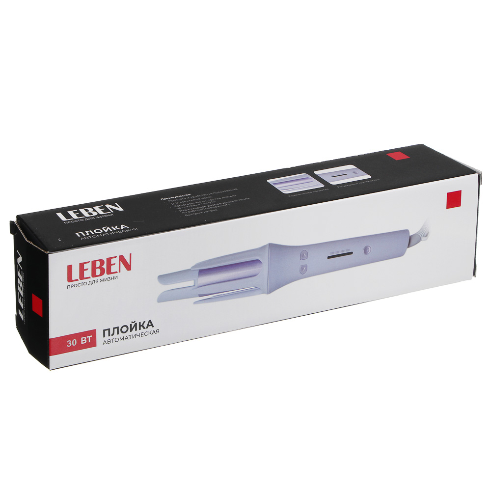 LEBEN Плойка автоматическая для локонов, 30Вт, d=32мм, керамическое покрытие, 220В - #8