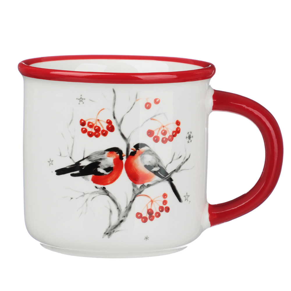 MILLIMI Снегири Кружка 400мл, керамика, подарочная упаковка - #1