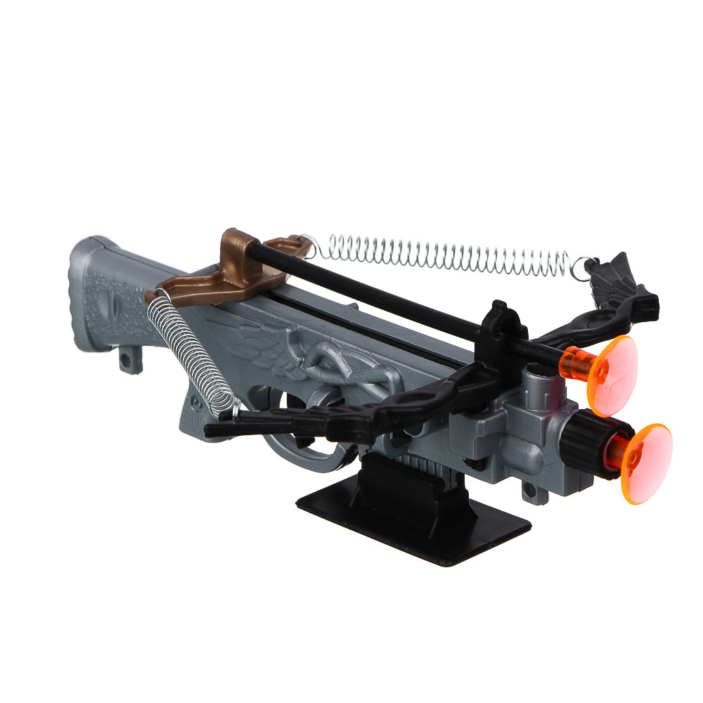 ИГРОЛЕНД Мини-арбалет на пружинах "Точный выстрел", 2 стрелы с присосками, PP, 14х5х18 см, 2 диз - #6