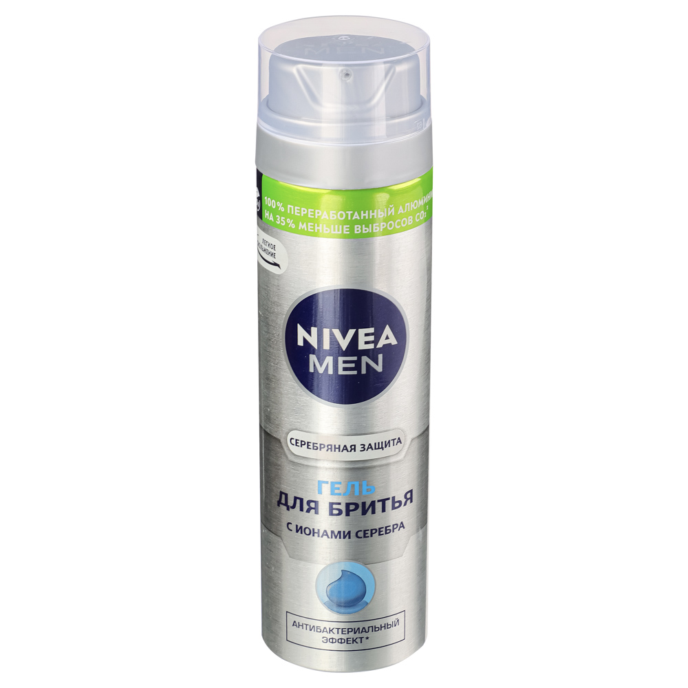 Гель для бритья NIVEA антибактериальный, серебряная защита, 200 мл - #1