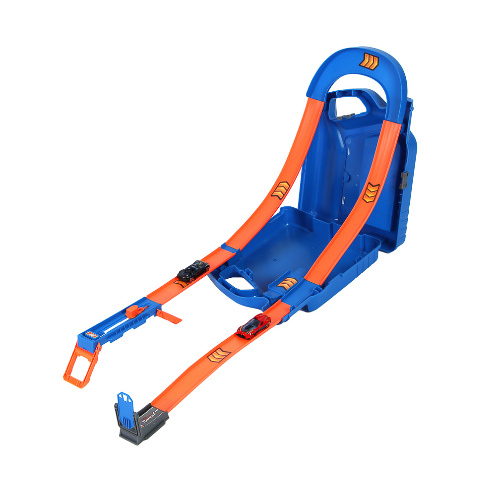 ИГРОЛЕНД Автотрек с машинками и запуском, 2 машинки, PP, 24x10x32 см, 2 дизайна - #12