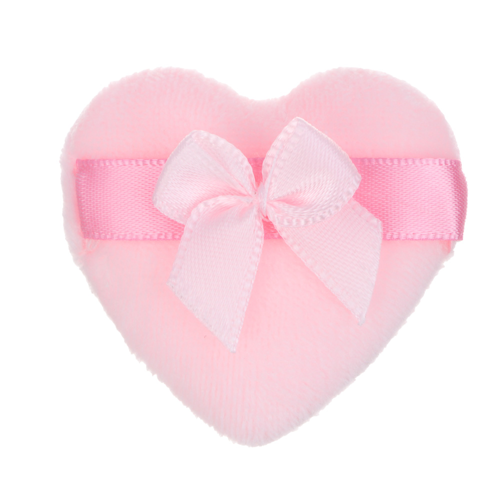 ЮНИLOOK Спонж-пуховка в виде сердца, 2 шт, полиэстер, ППУ, 4,5х4,7см, 3 цвета - #3