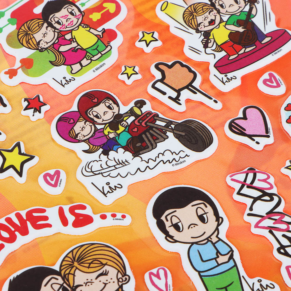 Наклейки объемные 11х20см Love is - #4