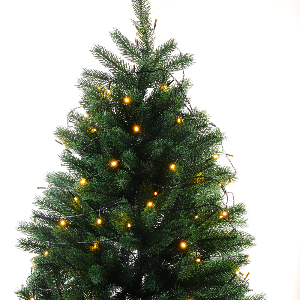 СНОУ БУМ Гирлянда эл. вьюн 10м, 100LED, шампань, режим стробоскоп, ПВХ черный, 220В - #8