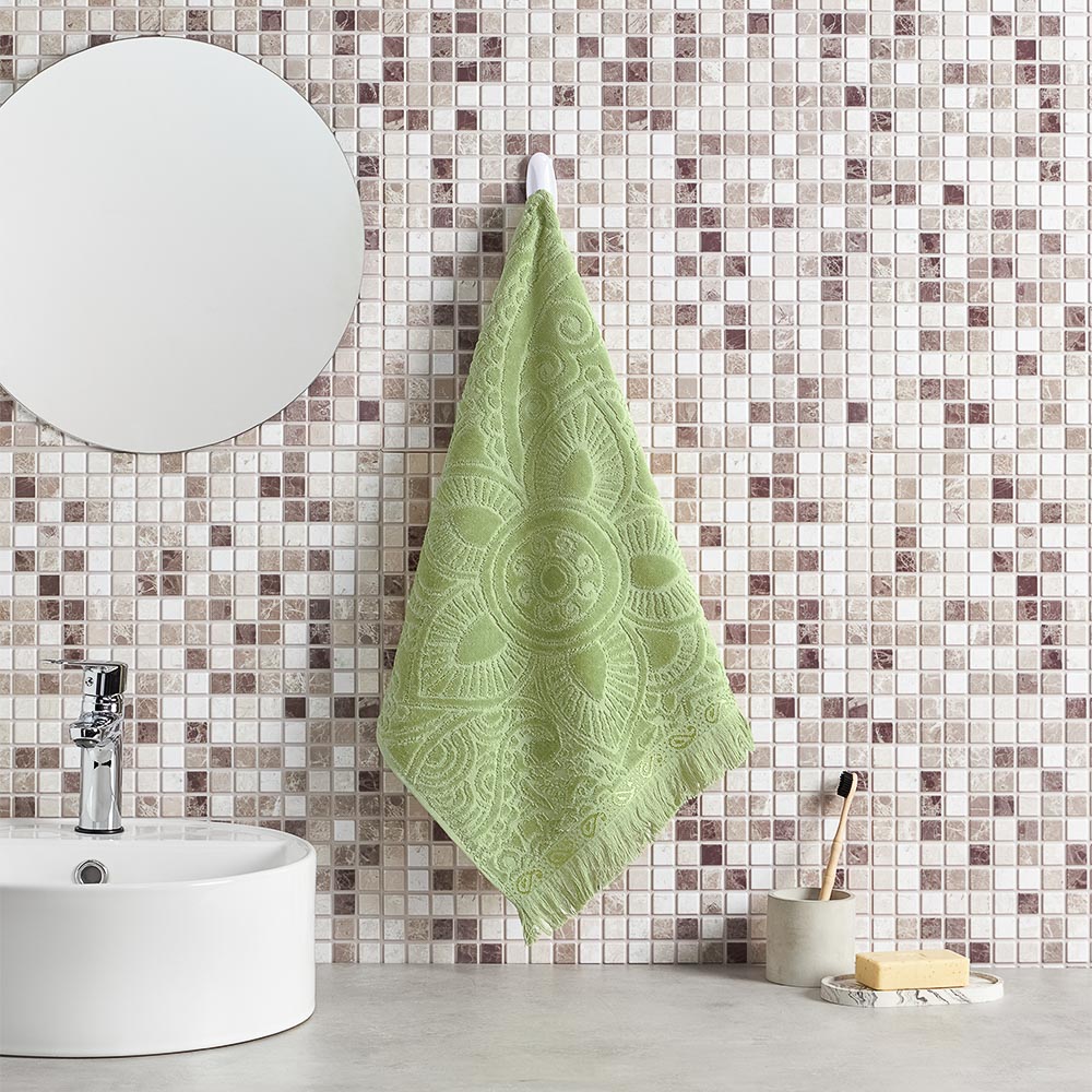 PROVANCE Эвкалипт Полотенце махровое, 100% хлопок, 50х90см, 450гр/м, зеленый - #8