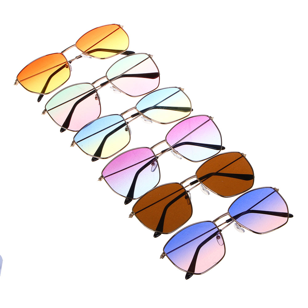 GALANTE Очки солнцезащитные для взрослых, пластик, металл, 142х47мм, 6 цветов - #1