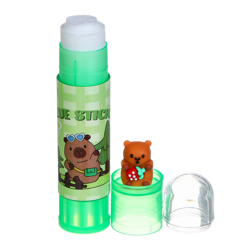 Клей-карандаш 8гр, ПВА, "Панда/Капибара", микс 3 дизайна, шоу-бокс - #1