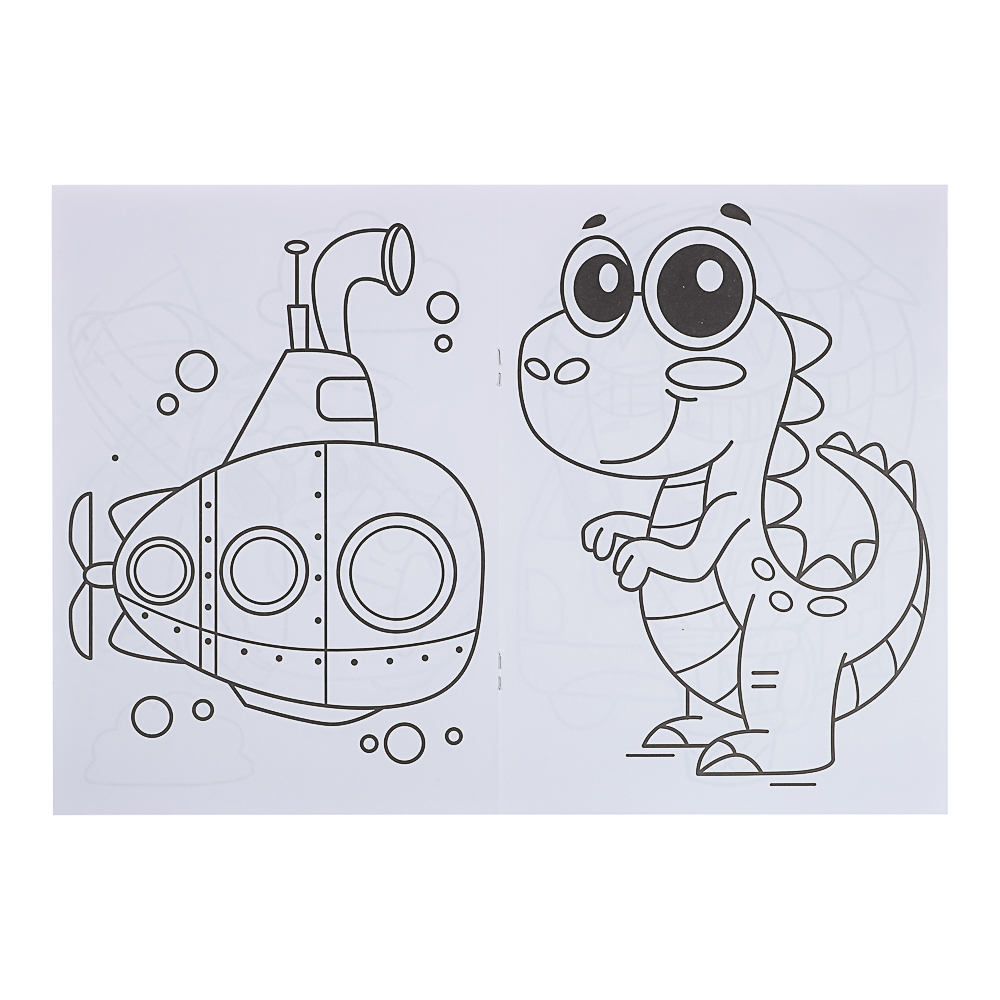 ПРОФ-ПРЕСС Раскраска с мелками, бумага, 16,5х23см, 16 стр, 5 дизайнов - #20